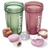 (2 piezas) 650ML Shaker Proteina, Vaso para Proteinavaso ，Blender Bottles