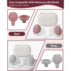 4PC Upgraded M9 Breast Pump Replacement Part, Including 2pcs Duckbill Valve and 2pcs Double-Layed Diaphragms for Momcozy Upgraded Mobile Flow | Upgraded M9, Valve, Diaphragms, 4PC Gray