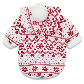 DroolingDog Dog Christmas Hoodie Pet Fleece Sweater Hoodie for Small Dogs, Medium