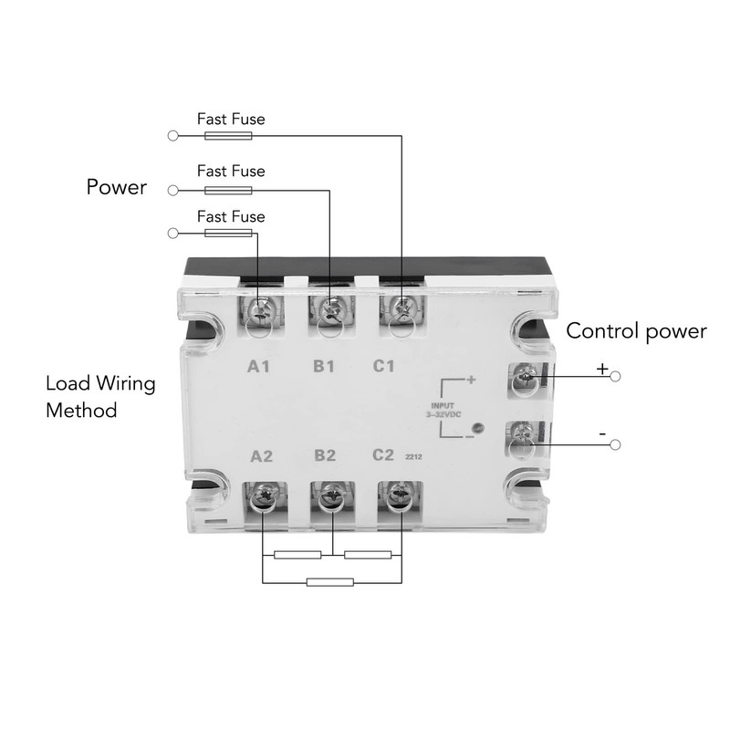 3-Phase Solid State Relay DC to AC, Silent Anti-Shock Reliable