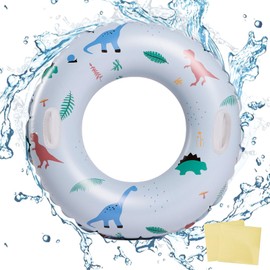 Float Ring with 2 Vinyl Repair Tapes, 1 Seater, For Children, Adults, Children, Kids, O-Shape, Strong Buoyancy, Thick, Durable, Air-proof, Leak Resistant, Break-Resistant, Stable, Foldable, Glitter,