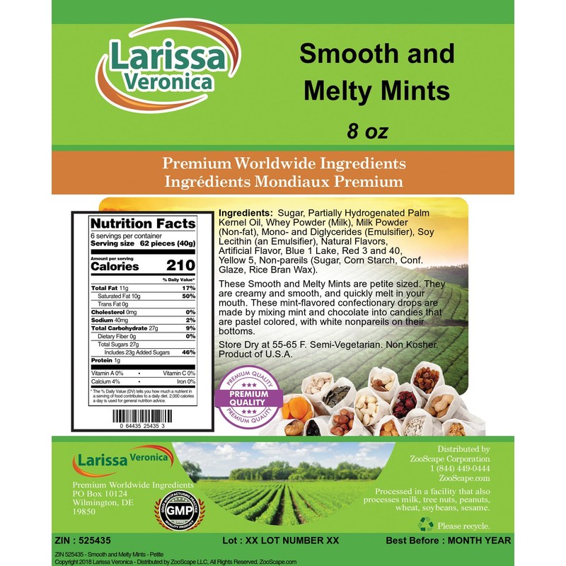 Smooth and Melty Mints - Petite (8 oz, ZIN: 525435)