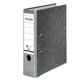 Original Falken Recycled Folder Cloud Marble Made in Germany. Lever Arch File Ring Binder DIN A4 8 cm wide Made in Germany Blue Angel, grey