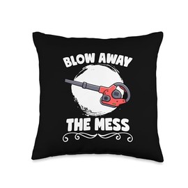 Hobby Gardener Blow Away Landscape Gardener Lawn Care Throw Pillow