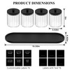 masadi 4 Pack Glass Qtip Holder Set with Tray- Bathroom