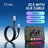 FIFINE Gaming Audio Mixer with XLR Cable Bundle, Streaming RGB