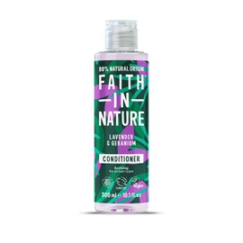 Faith In Nature 300ml Natural Lavender & Geranium Conditioner, Soothing, Vegan & Cruelty Free, No SLS or Parabens, For Normal to Dry Hair