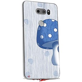 WraptorSkinz Skin Decal Wrap Compatible with LG V30 Mushrooms Blue