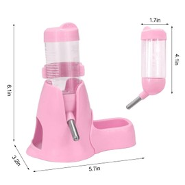 Wanheart 3 in 1 Pet Automatic Water Dispenser PP Water Bottle No Drip Small Pet Water Bottle (Pink, 80ml)