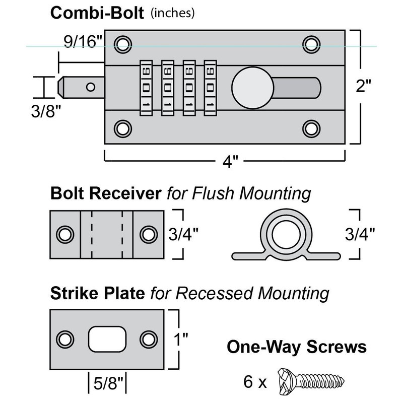Combi-Bolt CB2000-BLACK, 1PK, Black