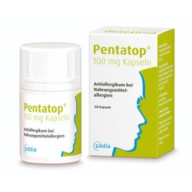 Pentatop 100 mg Capsules, Pack of 50 - For Symptom Prophylaxis of Food Allergies | Mast Cell Stabiliser with Sodium Cromoglicate | For Children from 2 Years and Adults | Very Well Tolerated