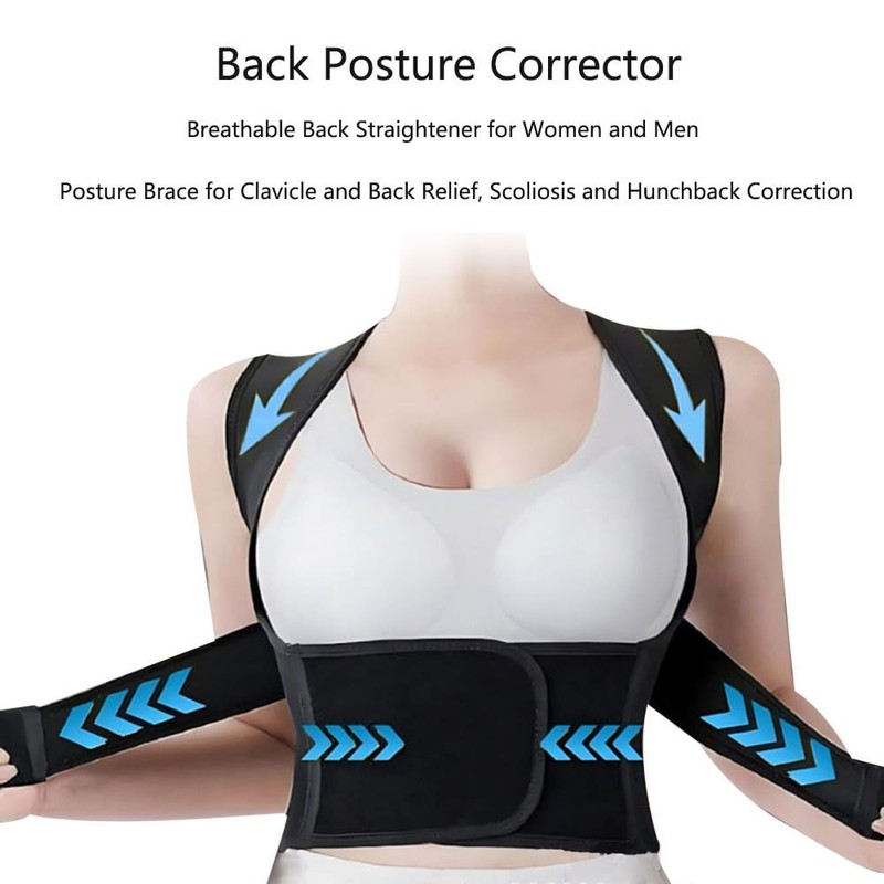 BKEPDY Back Straightener Comfortable Posture Corrector Back Women Men Adjustable