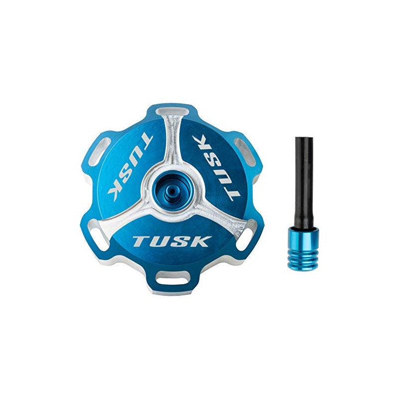 Tusk Billet Aluminum Gas Cap Blue Machined Compatible with Yamaha