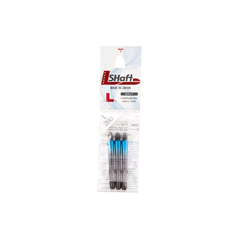 L-Style L-Shaft Lock Straight Twotone - Black Clear Blue, fls1212