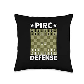 Board Game Designs Strategy Hobby Chess Pirc Defense Chess Player Throw Pillow, 16x16, Multicolor