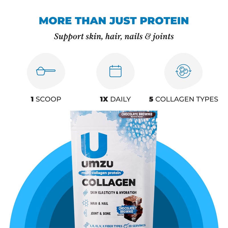 UMZU zuCollagen Multi Collagen Protein Powder, Chocolate – 5 Collagen