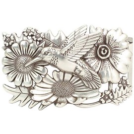 BELTINGER Belt Buckle Hummingbird 4.0 cm | Buckle Interchangeable Buckle Belt Buckle 40 mm Solid | Interchangeable Belt up to 4 cm, silver