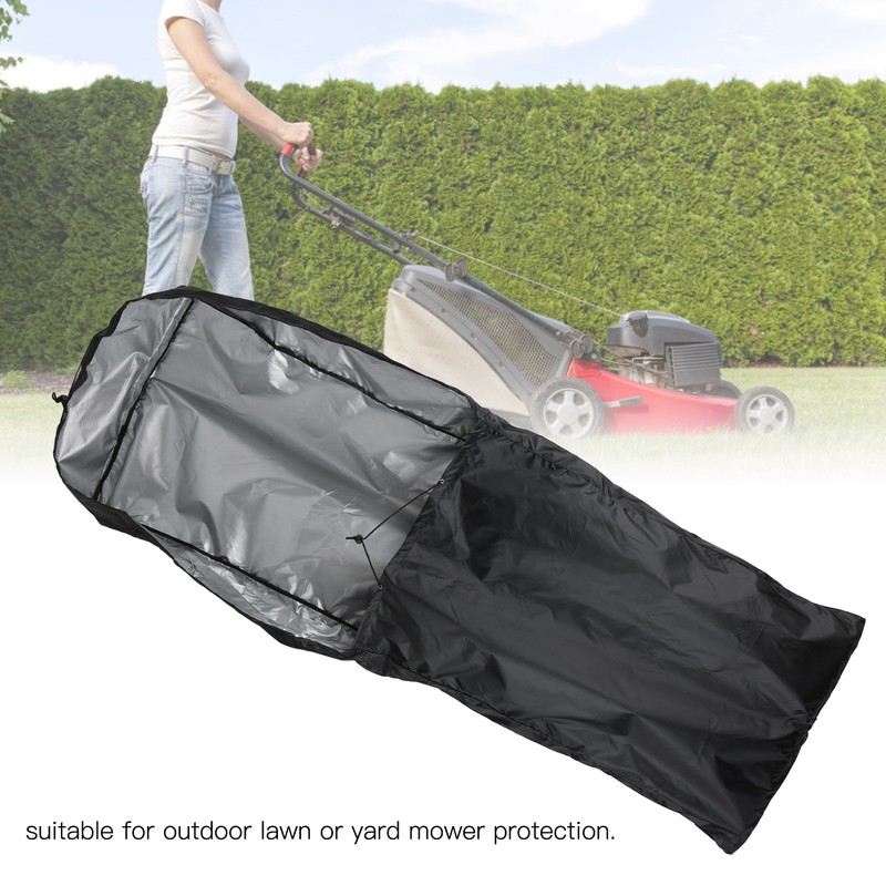 SilverCoated Lawn Mower Waterproof Cover High Temperature Resistance Dustproof Protector(Black
