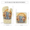 4 Pcs Oven Mitts and Pot Holders Sets Cheery Elephant