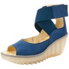 Fly London Women's Yefi473fly Sandal, Blue, 9/9.5