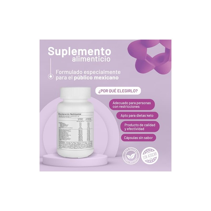 Vitaminas para Mujer - Multivitaminico Mujer - Compuesto con Omega