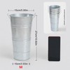 ChooseInOne Galvanized Metal Vases 10.6 Inch Set of 4 Rustic-Style