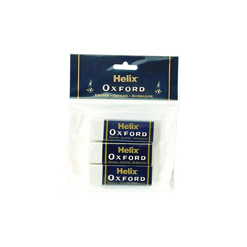 Helix Oxford Large Sleeved Eraser (Pack of 3)