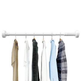 Heavy Duty Closet Rod,Stainless Steel Telescopic Shower Rods for Bathroom Tension | Wardrobe Clothes Support Rod, Adjustable Clothes Dryer Rack for Balcony Laundry