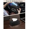 Multi-Functional Car Tissue Holder with ‌2 Storage Nets, Upgraded PU
