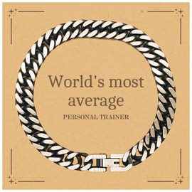 Personal Trainer Cuban Link Chain Bracelet - Empowering Fitness Enthusiasts with Confidence and Style for Graduation, Christmas, and Birthdays