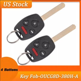 Kible 2 Remote Entry Key Fob for 2003 2004 2005 2006 2007 Honda Accord oucg8d-380h-a