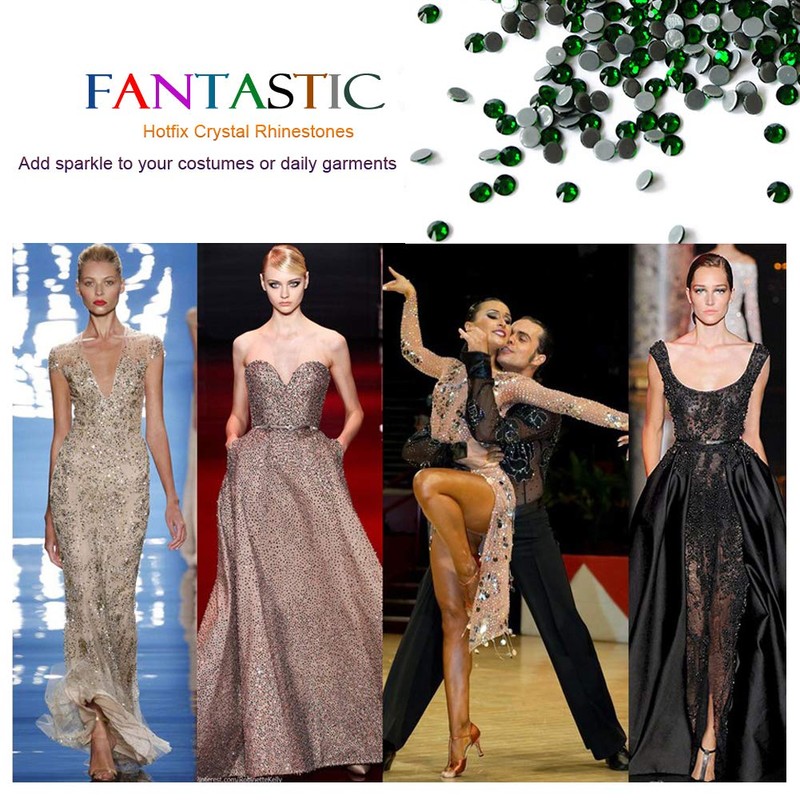 Dowarm Hotfix Crystal Rhinestones, Hot Fix Crystals for Crafts Clothes,