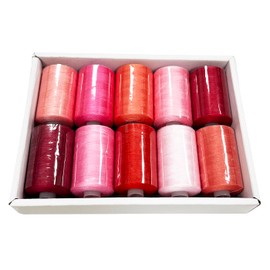 Haobase Sewing Thread Assortment Coil 10 Colors 1000 Yards Per Spool 40S/2 Polyester Thread Sewing Kit for Hand and Machine Sewing (Color11)