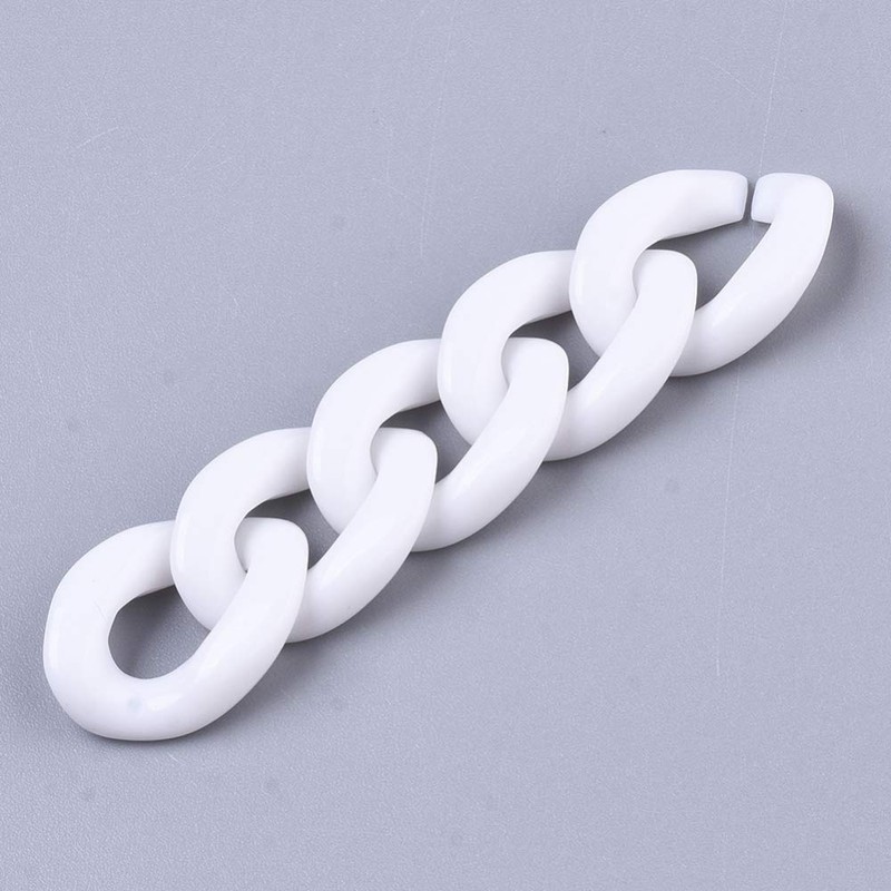 Perlin 3 Metres, Plastic Link Chain, Oval, Curb Chain, 19