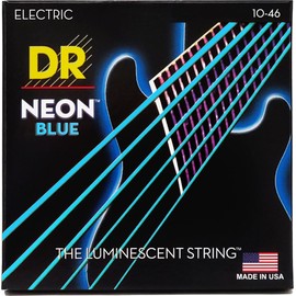 DR Strings NBE-10 Hi-Def Neon Blue K3 - Cuerdas para guitarra eléctrica, 0.010-.046 medianas