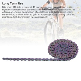 TYTOGE 11 Speed Bike Chain 116 Links Mountain Bike Road Chain with 2 Chain Connector Rainbow