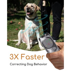 TRESBUNNY Dog Bark Deterrent Devices, Rechargeable Anti Barking Device for Dogs with 3X Sonic Emitters, Long Range Ultrasonic & Portable, Safe for Human & Dogs Training Indoor & Outdoor