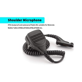 2 Pack Radio Speaker Mic,3.5mm Headphone Jack Radio Mic,Portable Handheld Walkie Talkie Radio Microphone,with Stainless Steel Back Clip,Suitable for GP88S,GP2000,GP88,GP3688,Shoulder Microphone
