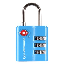 Lifeventure TSA Approved Luggage Padlock 3 Digit Heavy Duty Zinc Alloy Security Padlock, Combination Padlock, Code Lock For Suitcase Luggage Gym Locker,Blue