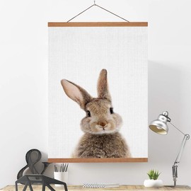 Ywlake Magnetic Poster Hanger, 12x18 12x16 12x24 Poster Frame Wood Wooden Magnet Print Posters Dowel Scroll Hanger Hangers Hanging Kit for Walls Map Canvas Artwork (Teak Wood, 12")