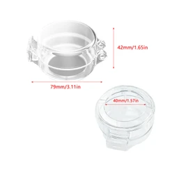 2 Pack Deadbolt Lock Secure Mount Child Safety Clear Transparent Sticky Cover Protector for Glass Door Lock Keyless Entry Keypad Door Locks 40mm Dead Bolt Avoid Being Locked Out OD 1.57"