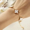 Lucky Four Leaf Clover Bracelet for Women Charm Bracelet Stackable