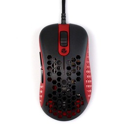 Skoll Mini SK-S ACE 2020 Edition 50g Ultralight Weight Honeycomb Design Ergonomic Wired Gaming Mouse with 3389 Sensor - PTFE Skates - 16,000DPI - Detachable Cable (Red)