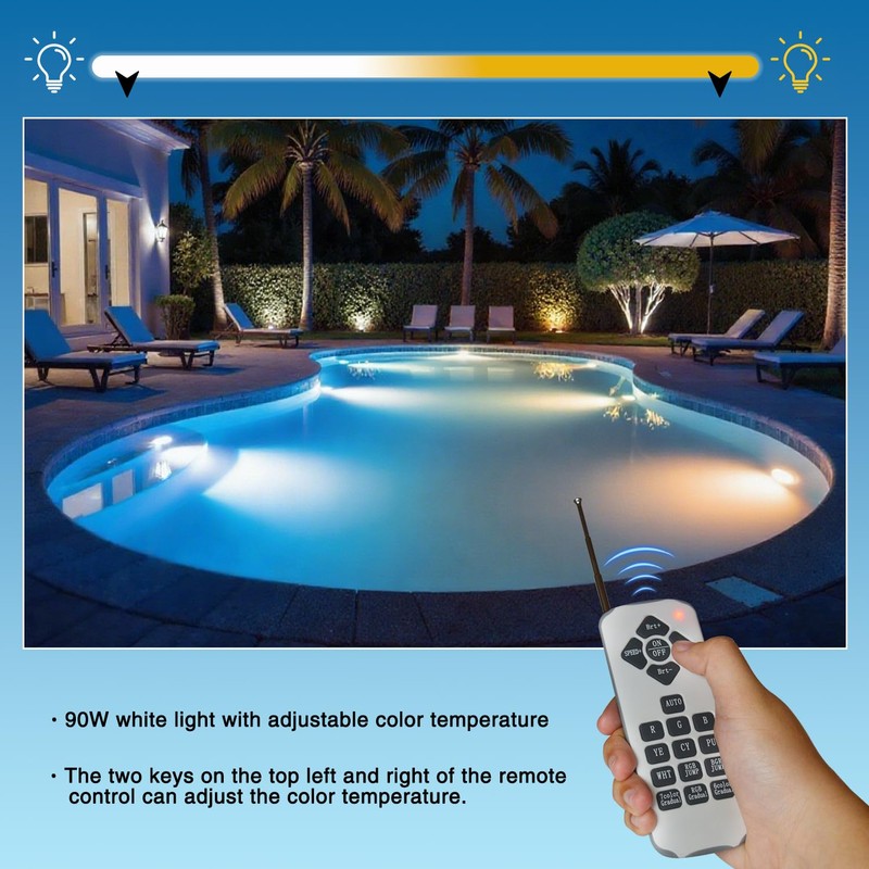 Aygrochy 2025 Upgraded 120V 90W LED Pool Light Bulb for