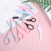 6 Piece Eyebrow Scissors with Comb Curved Eye Brow Razor
