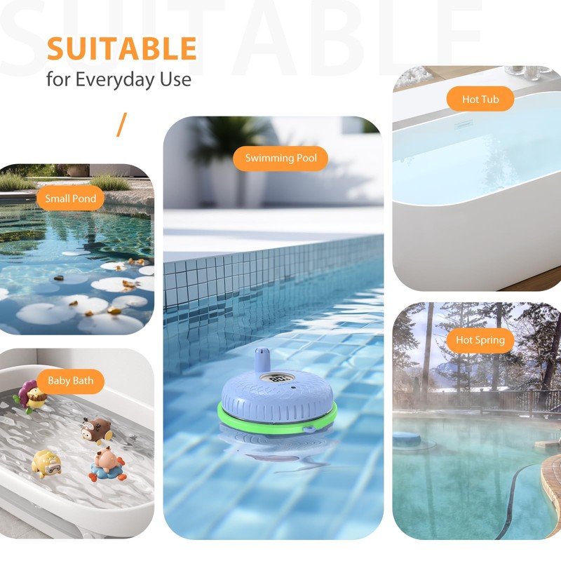 Inkbird Bluetooth Pool Thermometer, Floating, LCD Display, 230 Ft Range,