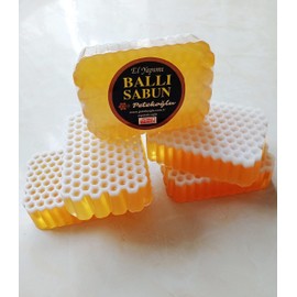 Petekoğlu (5 ADET) El Yapımı Sırlı Petek Formlu Gerçek Polenli Ballı Doğal Bitkisel Gliserinli Sabun