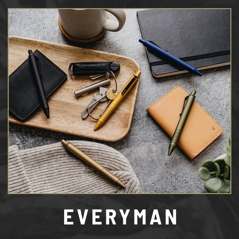 Everyman Midnight Super Matte Mini Click Pen | Compact Refillable