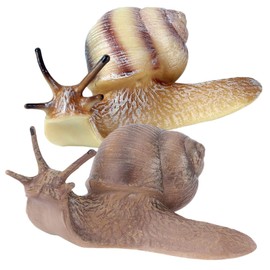 Toyvian 2pcs Snail Model Plastic Models Desktop Toys Animals for Kids Fake Snail Toys Realistic Snail Models Snail Figurines Child Sculpture Snails Miniature Animals Wild Animal Kingdom Figurine