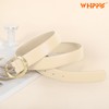 WHIPPY Leather Belt for Women Casual Waist Belt with Gold